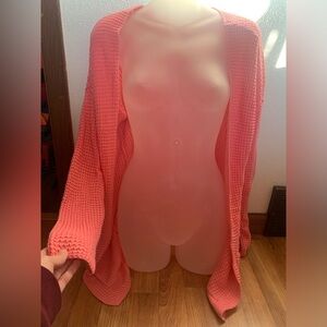 Garage, hot pink knit cardigan